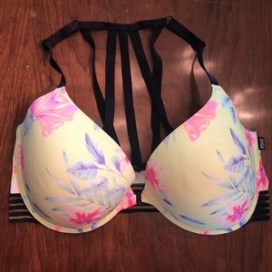 PINK Wear Everywhere Neon Floral Push-up Bra